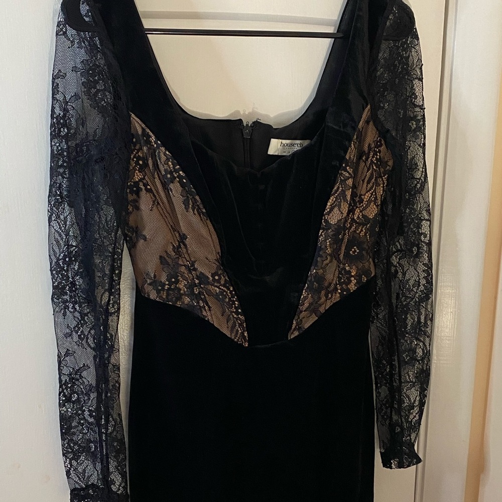 House Of CB “Elena” Black Velvet and Lace Corset